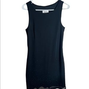 Byer Too black light weight dress with light glitter accent on bottom
